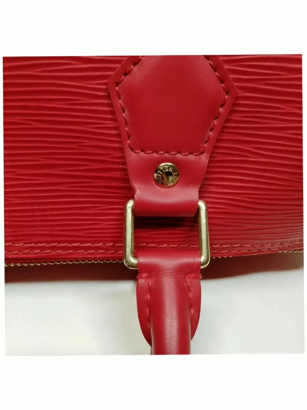 Authentic Louis Vuitton Speedy 25 Red Epi Leather Hand Bag - Picture 4 of 16